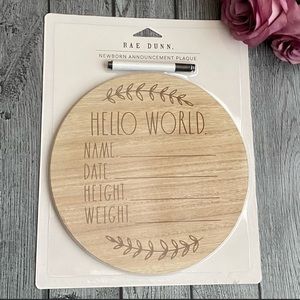 Rae Dunn BABY ANNOUNCEMENT Plaque